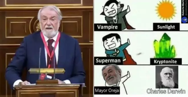 Gabriel Rufián, Silvia Intxaurrondo, Óscar Puente y otras respuestas al comentario cavernario de Mayor Oreja: "No todos venimos del mono, algunos van"